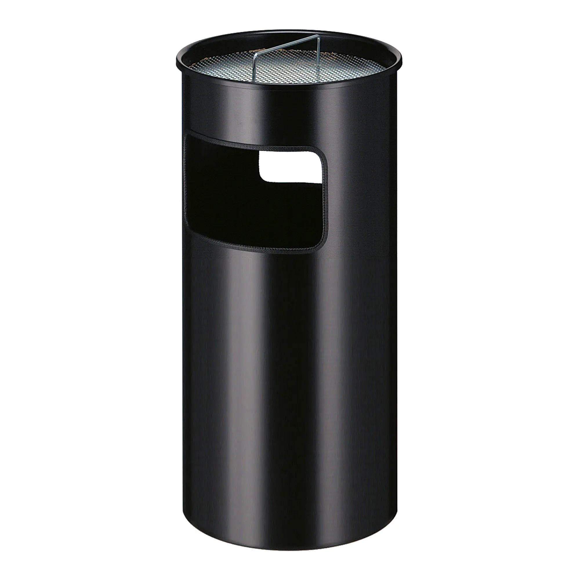 V-Part Ascher-Papierkorb 50 Liter Einwurföffnung schwarz 31002948_1