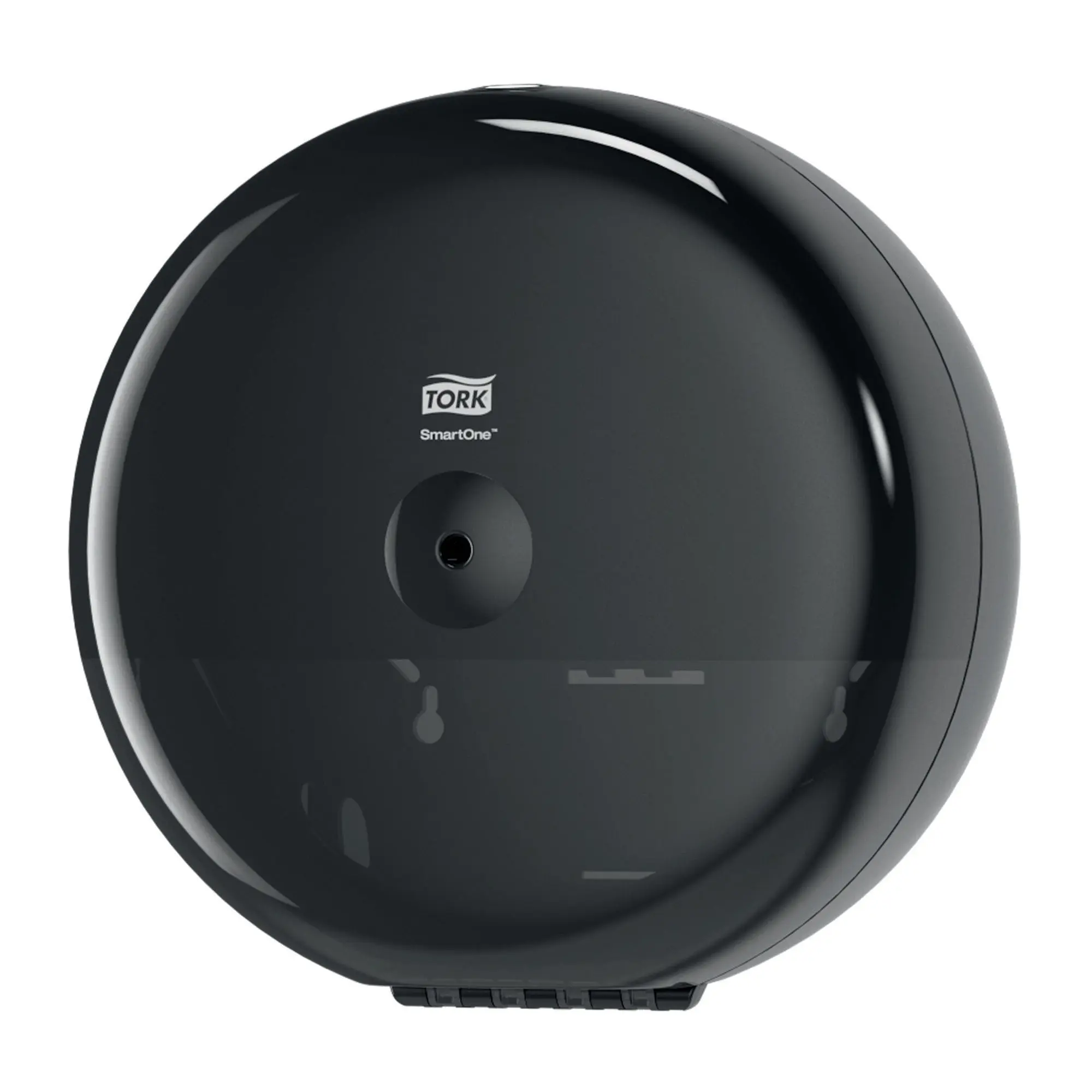 Tork Elevation SmartOne Spender für Toilettenpapier T8 aus schwarzem Kunststoff mit abschließbarem Gehäuse und Sichtfenster, Artikelnummer 680008