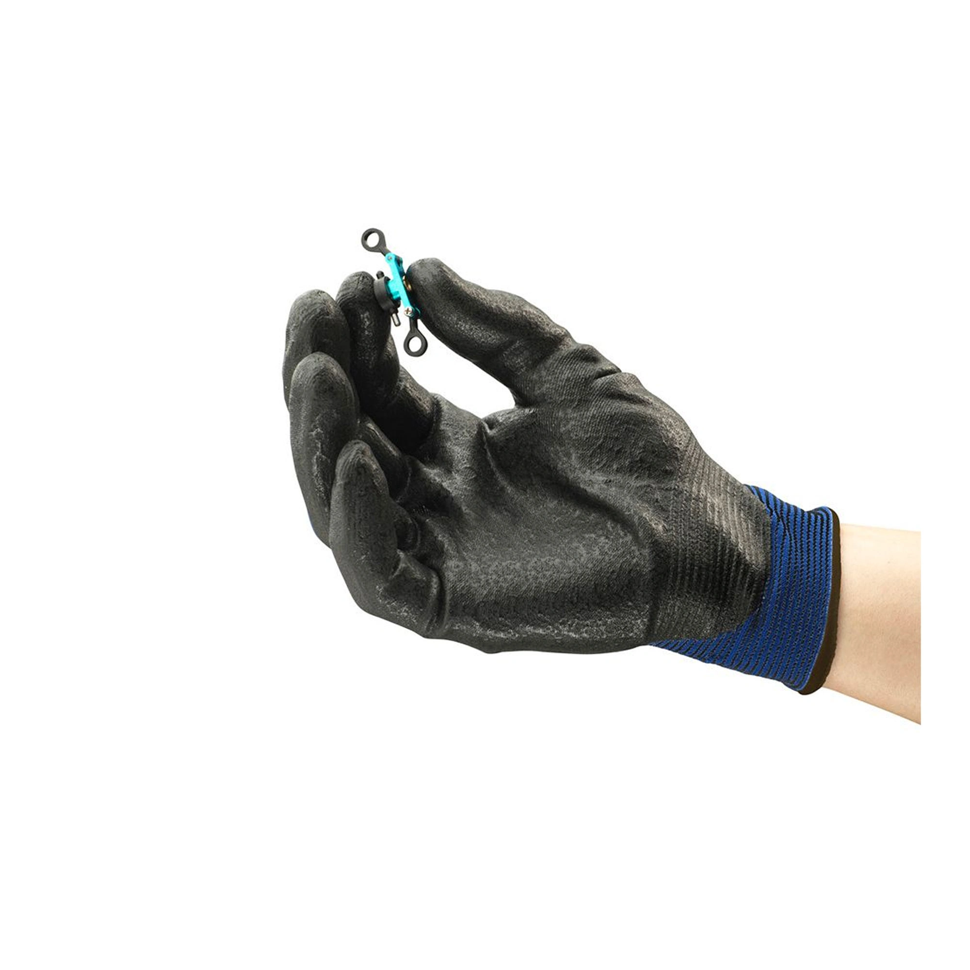 Ansell HyFlex 11-816 Mehrzweckhandschuhe mit Nitril-Beschichtung blau/schwarz, VE 12 Paar