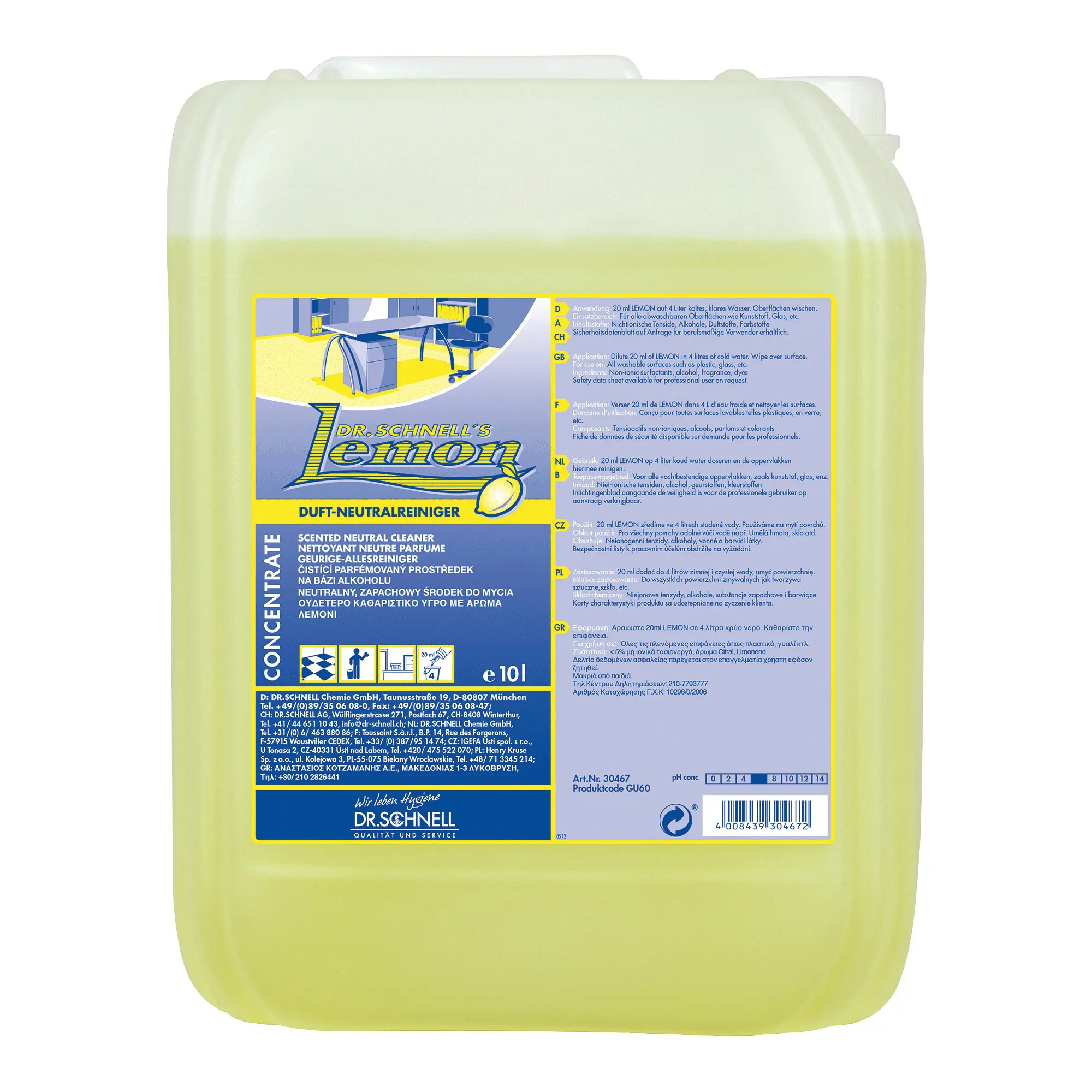 Dr. Schnell Lemon Duft-Neutralreiniger 10 Liter Kanister 30467_1