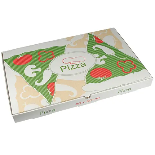 PAPSTAR 50 Pizzakartons, Cellulose "pure" eckig 40 cm x 60 cm x 5 cm