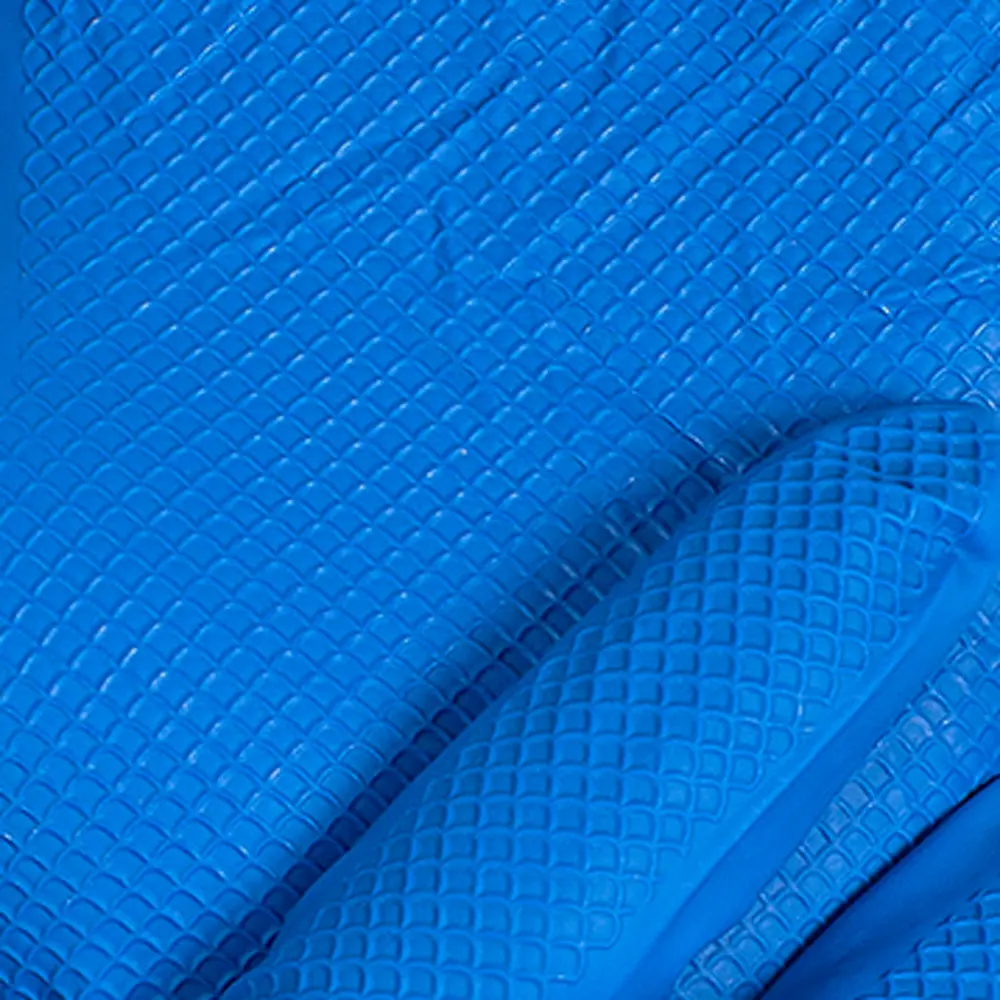 Hygostar Power Grip Long Nitrilhandschuhe blau puderfrei mit rutschhemmender, strukturierter Grifffläche und verlängerter Stulpe, VE 500 Stück