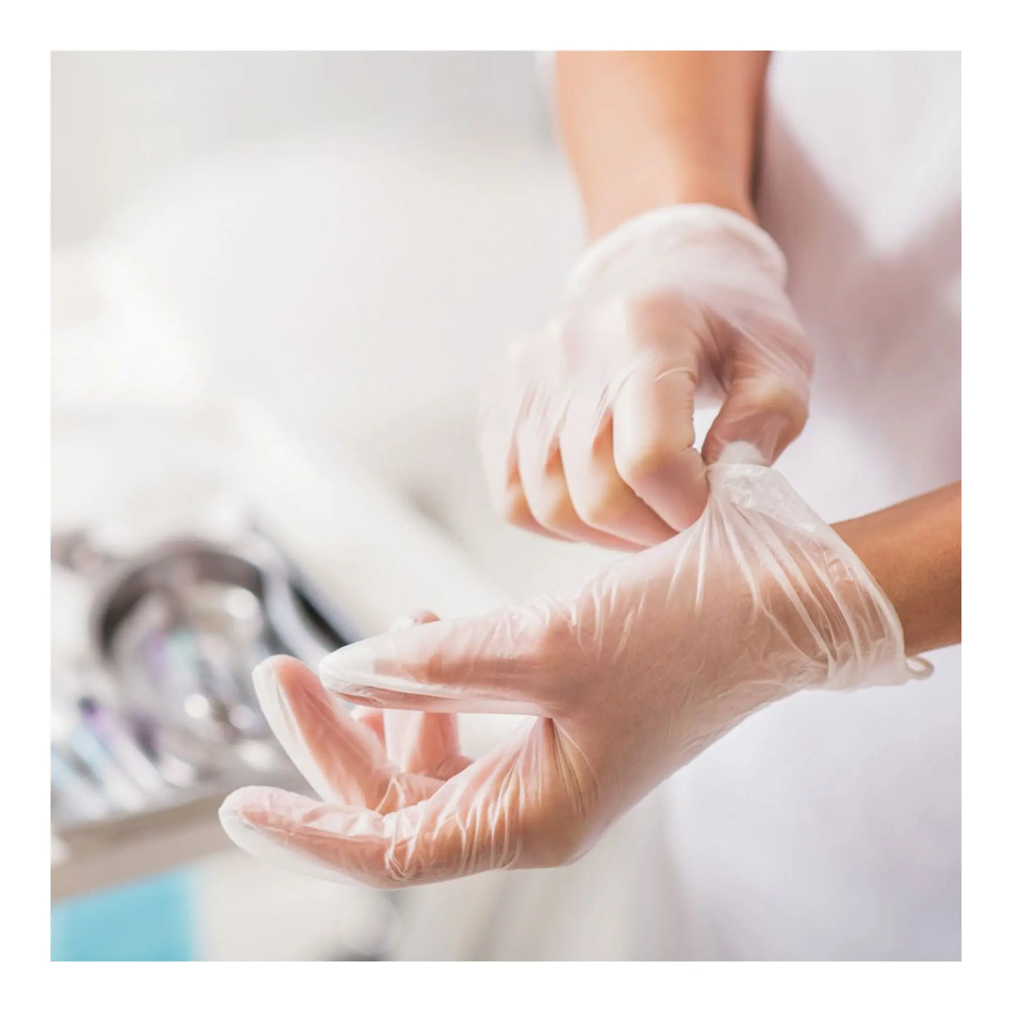 Hygonorm Ideal Virus Vinylhandschuhe transparent puderfrei, latexfreie Einmalhandschuhe für Medizin, Labor, Pflege und fettfreie Lebensmittel, VE 1000 Stück