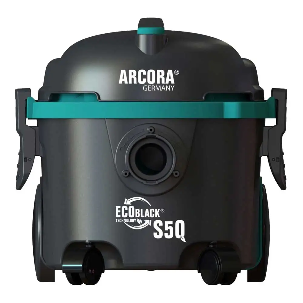 Arcora ECOBLACK S5Q Staubsauger inkl. Zubehör-Set für professionelle Gebäude- und Objektreinigung, 800 Watt, 10 L, Gehäuse aus recyceltem Kunststoff