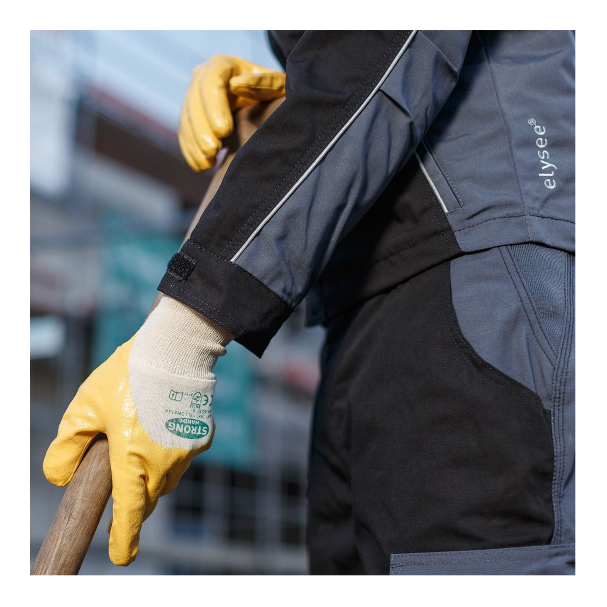 Stronghand Yellowstar 0550 Arbeitshandschuhe mit Nitril-Beschichtung natur/gelb, VE 144 Paar