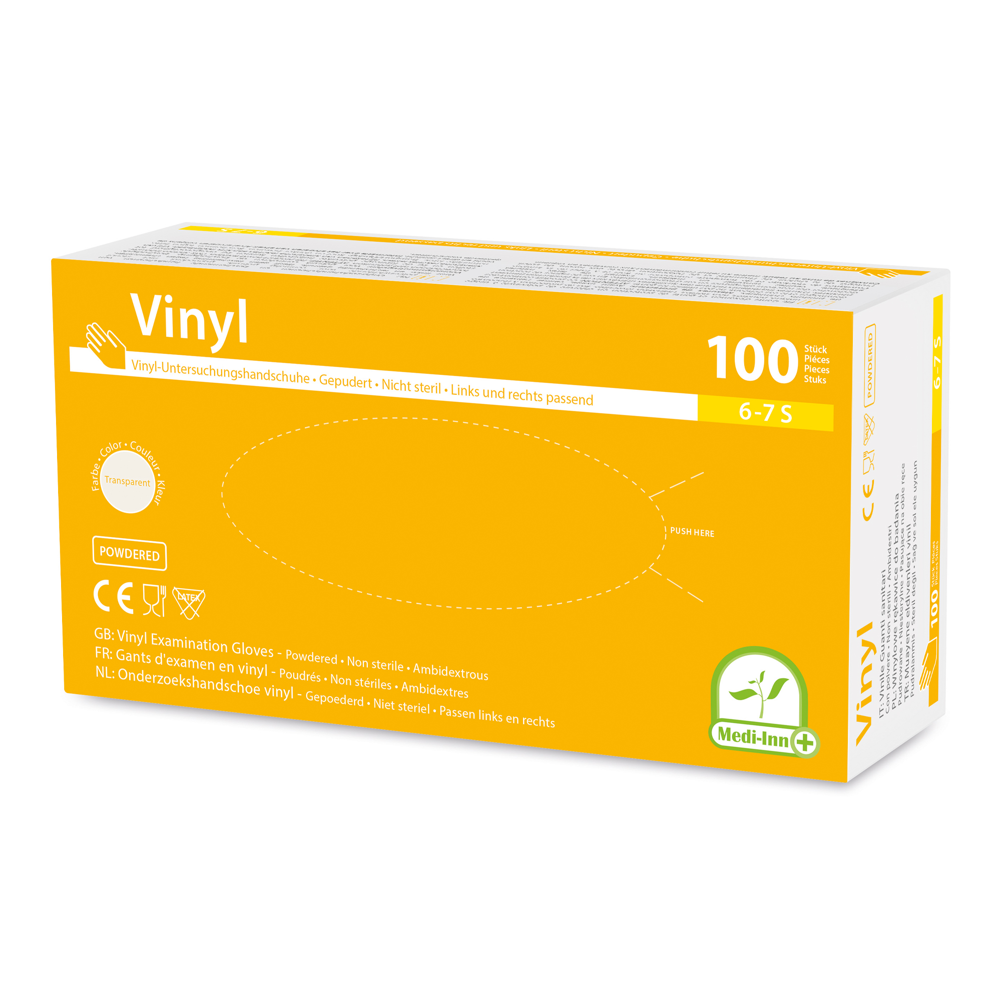 Medi-Inn Einmalhandschuhe Vinyl Light transparent, gepudert VE 1000 Stück 