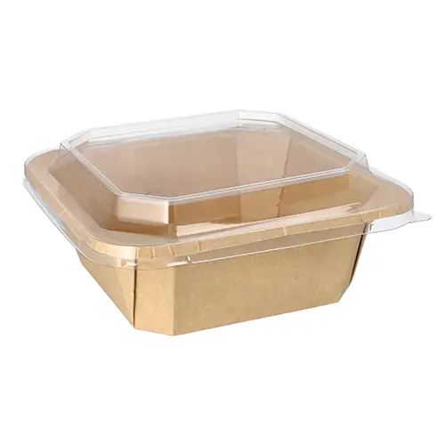 Starpak Lunchboxen, Pappe eckig 1200 ml 6 cm x 18 cm x 18 cm braun