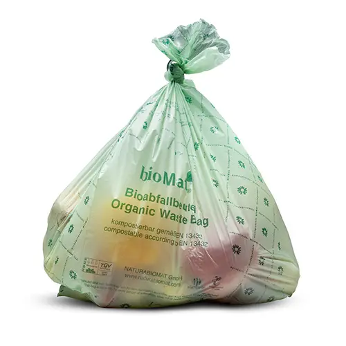 PAPSTAR "bioMat" Kompostbeutel auf Stärkebasis 30 l 60 cm x 53 cm ohne Tragegriff