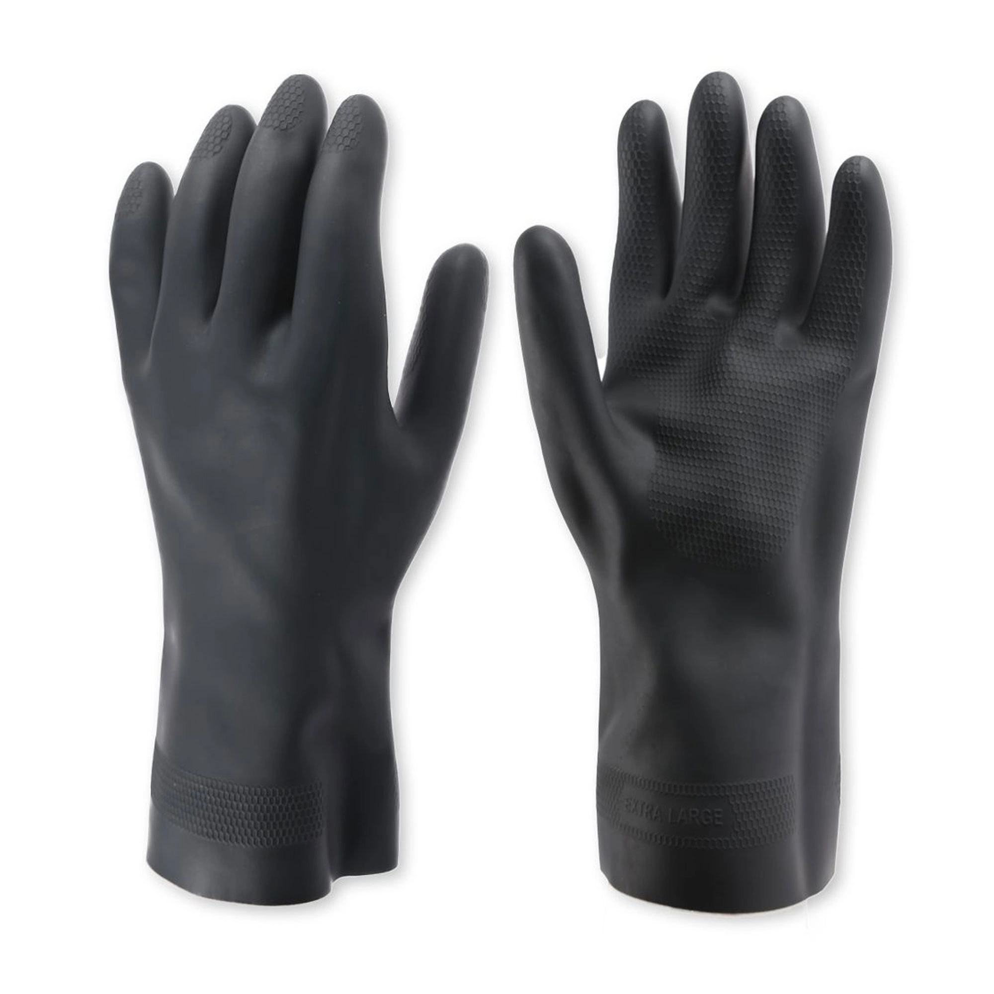 Hygostar Nova Super 75 Chemikalienschutzhandschuhe mit Latex-Beschichtung schwarz, VE 50 Paar