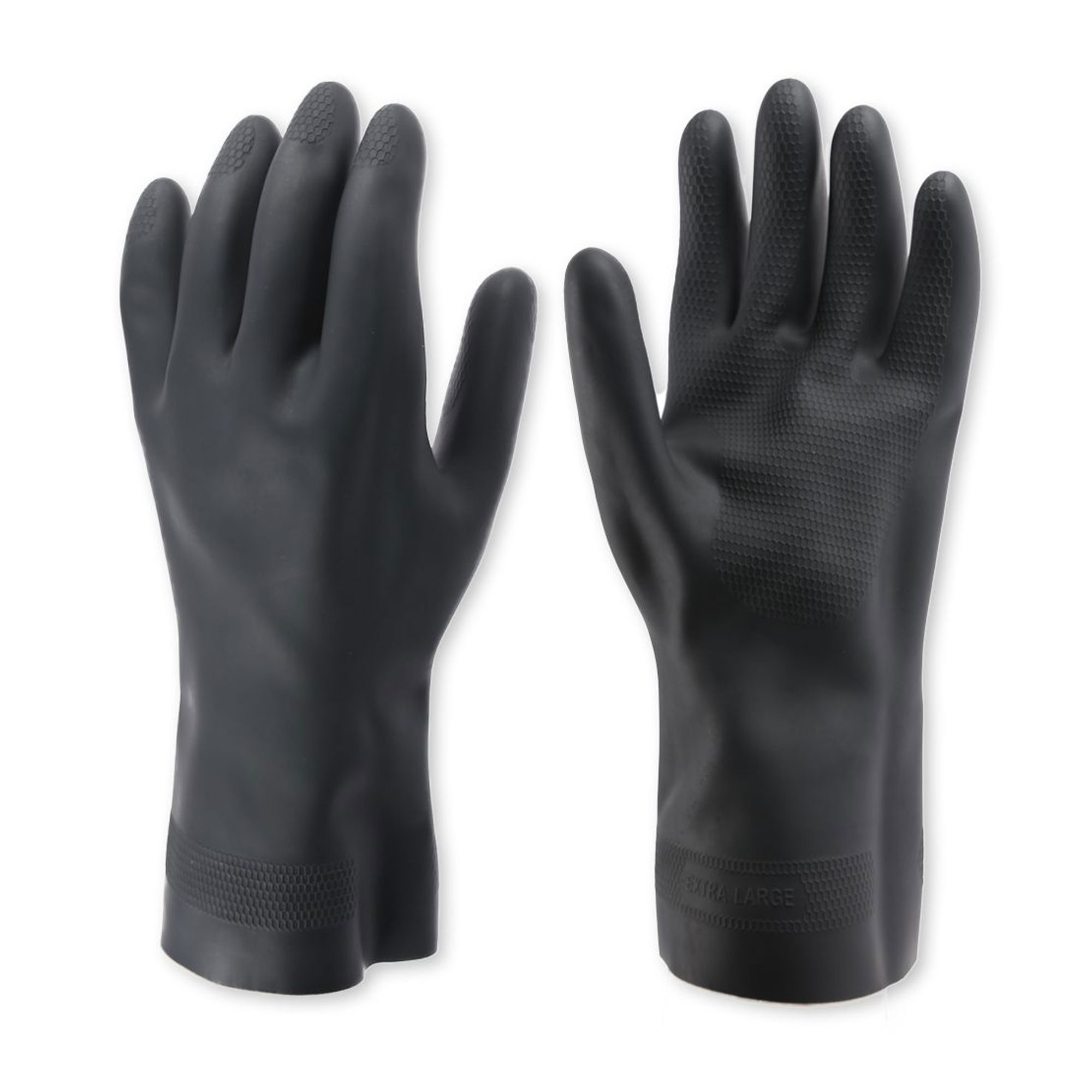 Hygostar Nova Super 75 Chemikalienschutzhandschuhe mit Latex-Beschichtung schwarz, VE 50 Paar