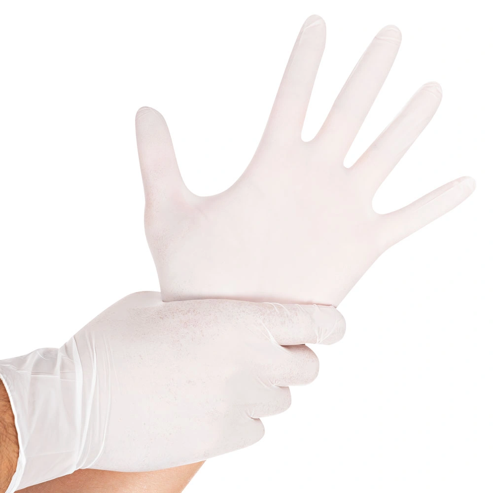 Hygostar Safe Light Nitrilhandschuhe weiß puderfrei, Einmal-Nitrilhandschuhe für sicheren, hygienischen Einsatz in Medizin, Labor, Pflege, Kosmetik, Tattoo und Lebensmittelindustrie, VE 1000 Stück