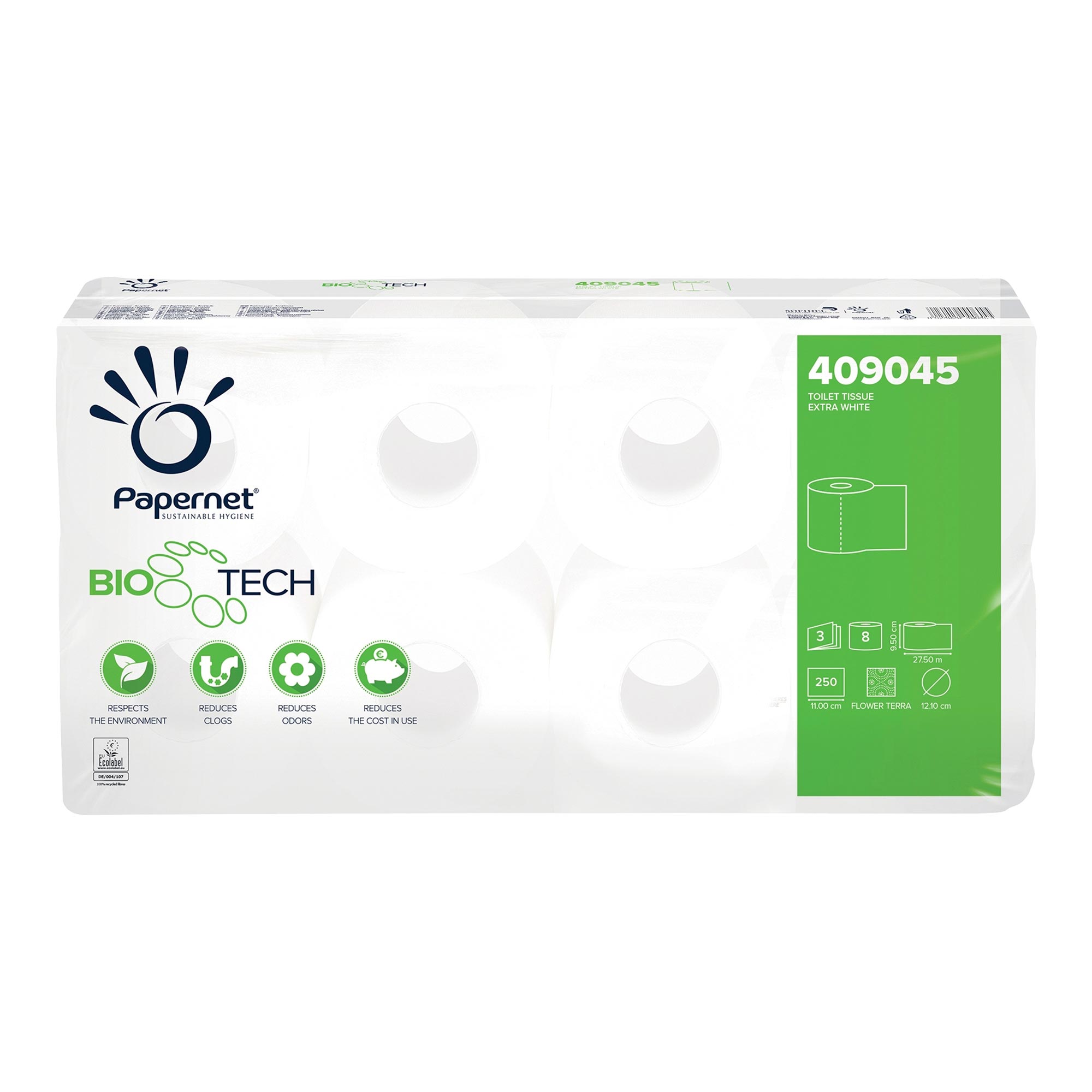 Papernet Bio Tech Superior Toilettenpapier 3-lagig, 250 Blatt