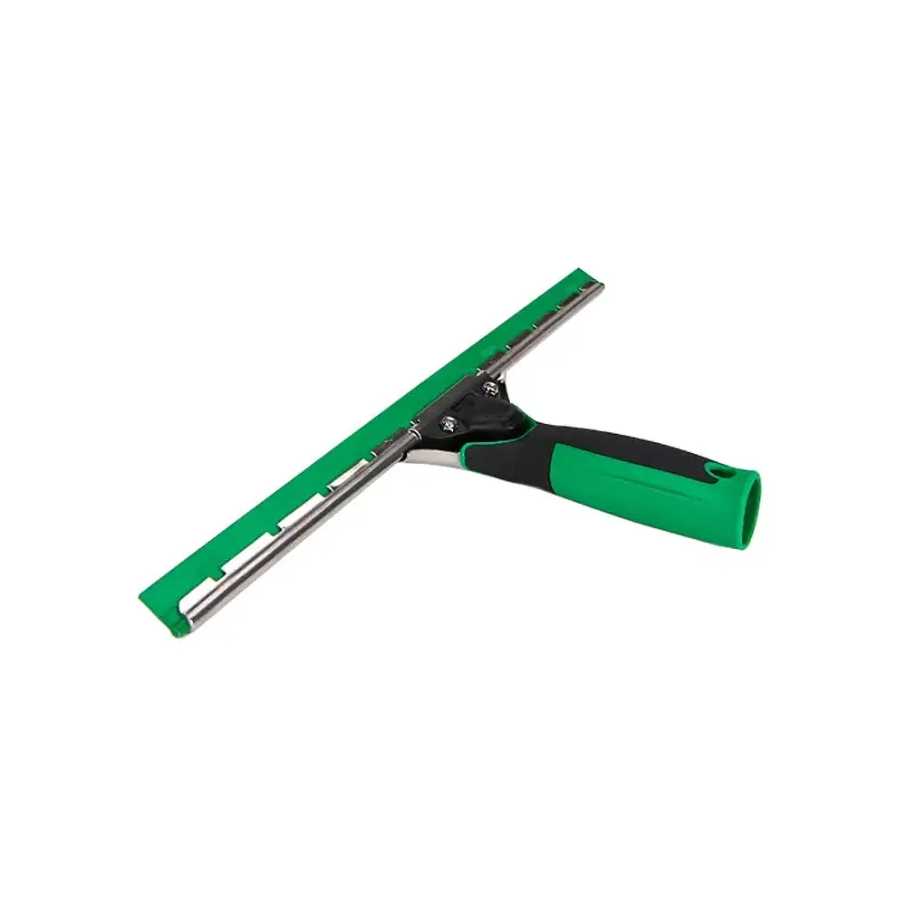 Unger ErgoTec 2in1 Profi-Fensterreinigungs-Starterset, 2-teilig – ergonomischer Fensterwischer aus Edelstahl mit grünem Wischergummi und rutschfestem Griff, 35 cm Breite