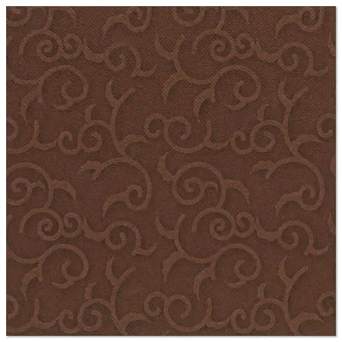 PAPSTAR Servietten ROYAL Collection 1/4-Falz 40 x 40 cm braun Casali mit Ornamentprägung, Premium-Qualität, Art.-Nr. 84885