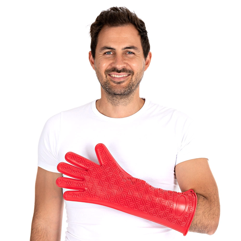 Hygostar Heatblocker, Silikon Hitzeschutzhandschuhe rot, VE 2 Stück
