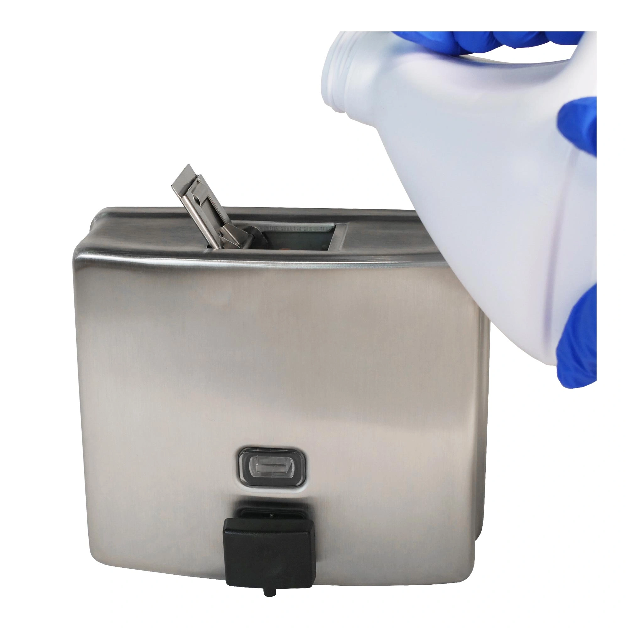 Bobrick B-4112 Contura Seifenspender 1200 ml aus Edelstahl, vandalismussicher, wird mit Flüssigseife befüllt, Bobrick B-4112