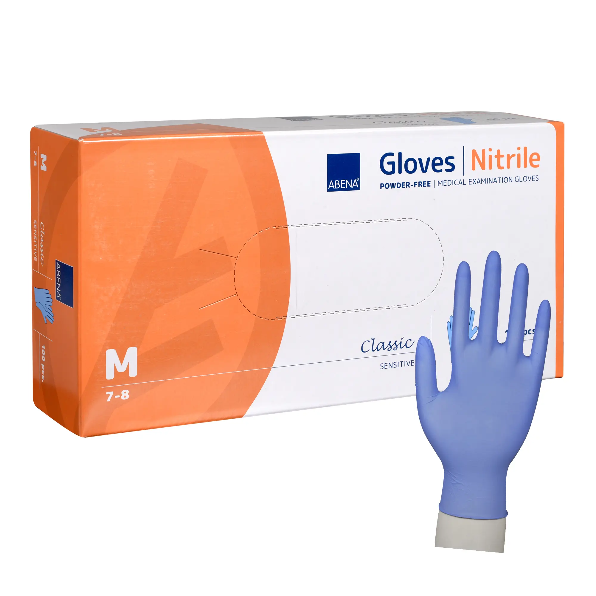 ABENA Nitril-Handschuhe blau, ungepudert 100 Stück M 290473_1