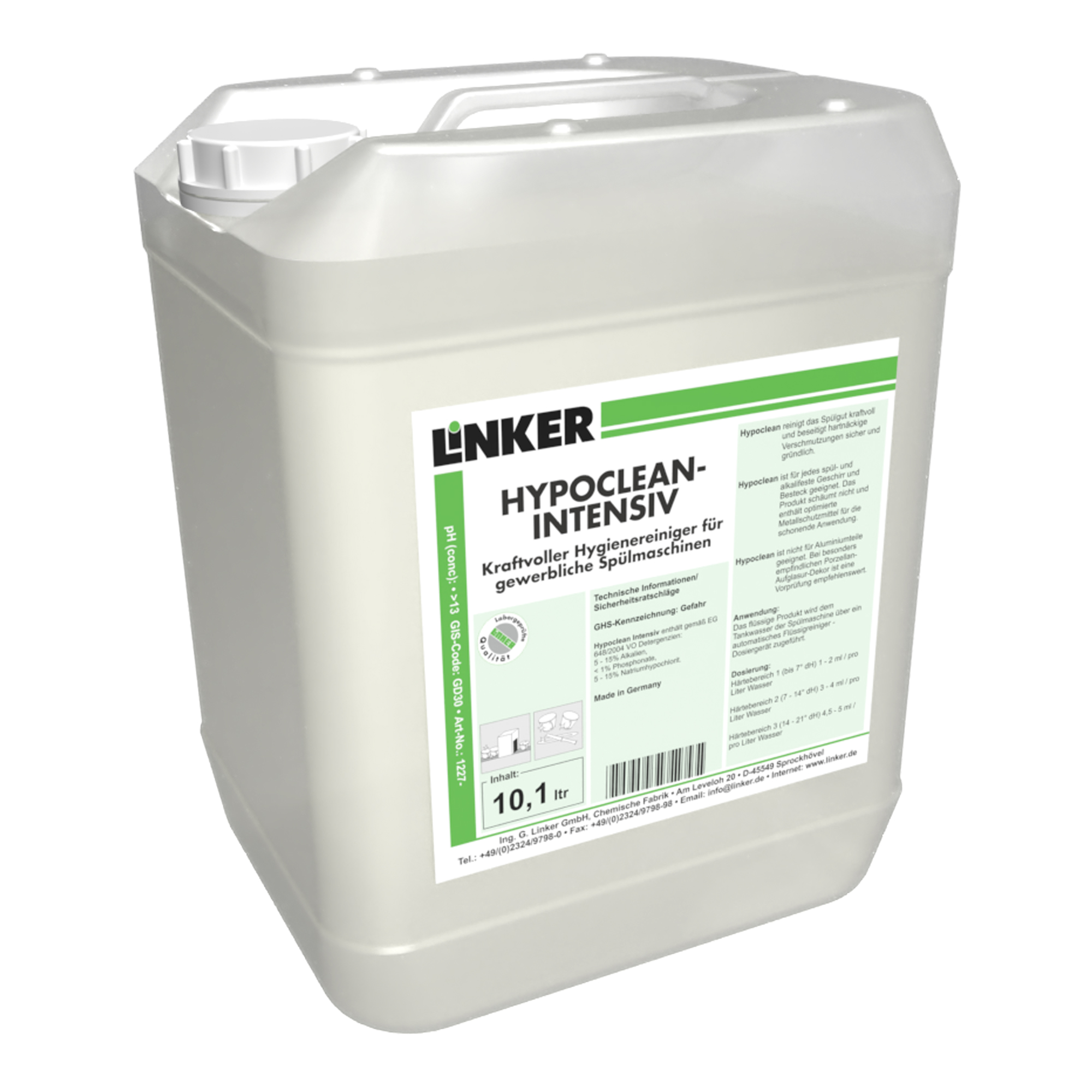 Linker Maschinenspülmittel Hypo-Clean Intensiv Chlor 10 Liter Kanister 1227-10_1
