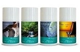 Raumduft Spray Set mit 4 verschiedenen Duftnoten in weißen Sprühdosen – Wellness, Natur, Frische, Wärme – Artikelnummer 512