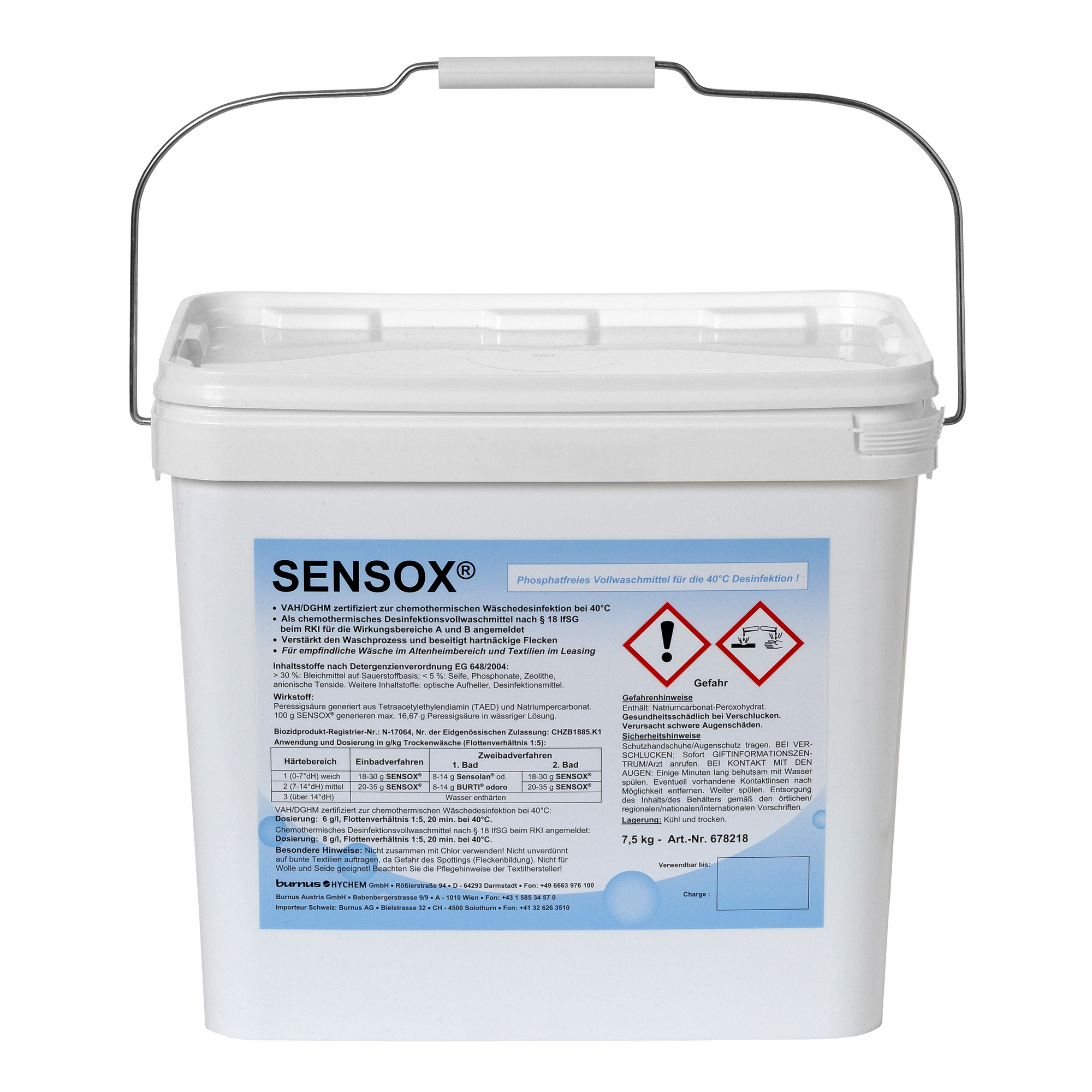 Burnus SENSOX Desinfektionswaschmittel 7,5 kg Eimer 678218_1