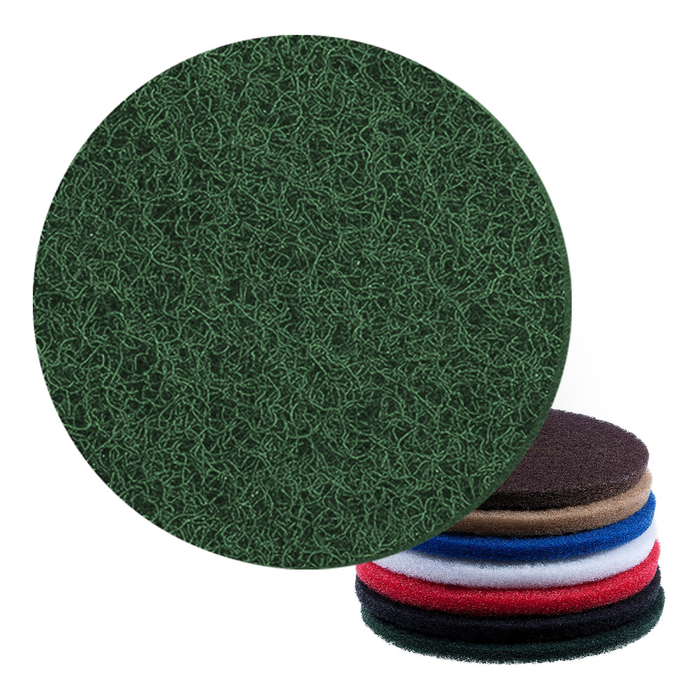 Superpads Maschinenpads 17 Zoll – 23-25mm Polyester, Grün Für Starke Verschmutzung, 3er Set, Bis 350 U/min