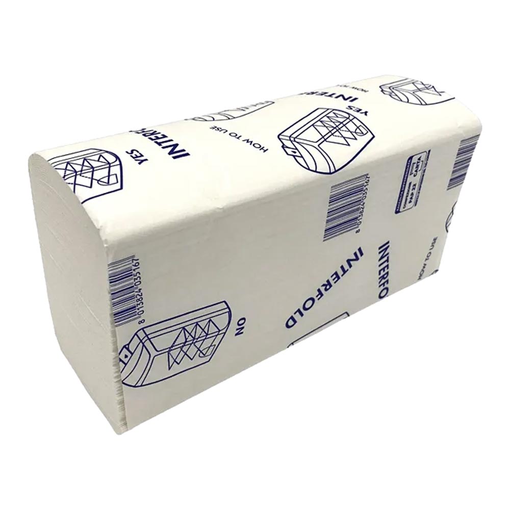 Paperdi Paperblu Falthandtücher W-Falz, 2-lagig, 20,3 x 32 cm, weiß, saugfähige FSC-zertifizierte Einweghandtücher von paperdi, Art.-Nr. AW.818