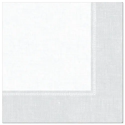 PAPSTAR Servietten ROYAL Collection 1/4-Falz 40 x 40 cm weiß Linum, hochwertige Premium-Serviette in Stoffoptik, weich, formstabil und industriell kompostierbar