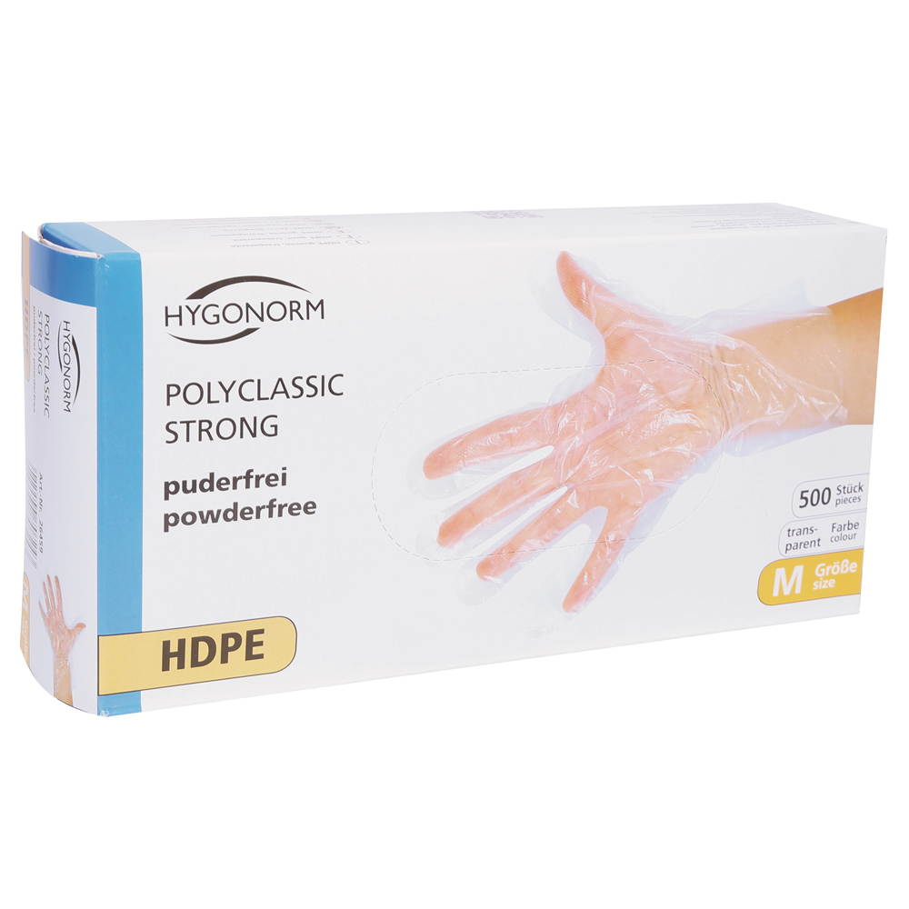 Hygonorm Polyclassic Strong HDPE-Handschuhe transparent, VE 5000 Stück