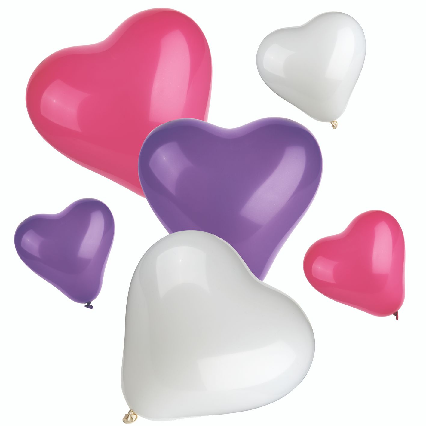 PAPSTAR 12 Luftballons farbig sortiert "Heart" small + medium