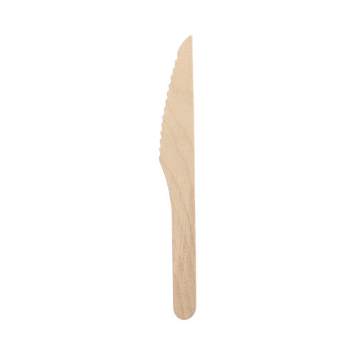 PAPSTAR 10 Messer, Holz "pure" 16,5 cm natur