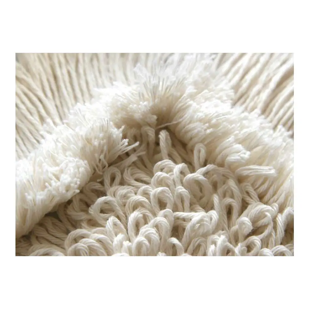 Arcora First Mopp Blau Baumwoll-Mischtextilmopp, Detailansicht der dichten Tufting-Schlingen aus 50 % Edelbaumwolle und 50 % Polyester für hohe Schmutz- und Wasseraufnahme, 40 und 50 cm