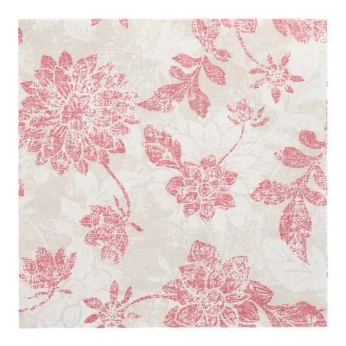 PAPSTAR Servietten "ROYAL Collection" 1/4-Falz 40 x 40 cm bordeaux Flowers aus stoffähnlichem Premium-Tissue mit floralem Muster, 8 x 20 Stück, FSC-zertifiziert