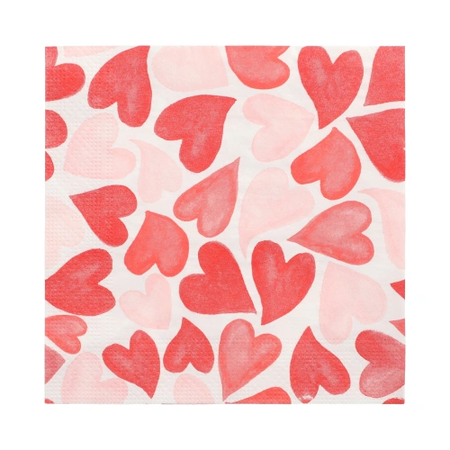 PAPSTAR Servietten, 3-lagig 1/4-Falz 33 cm x 33 cm "Heart to Heart", 10 x 20 Stück